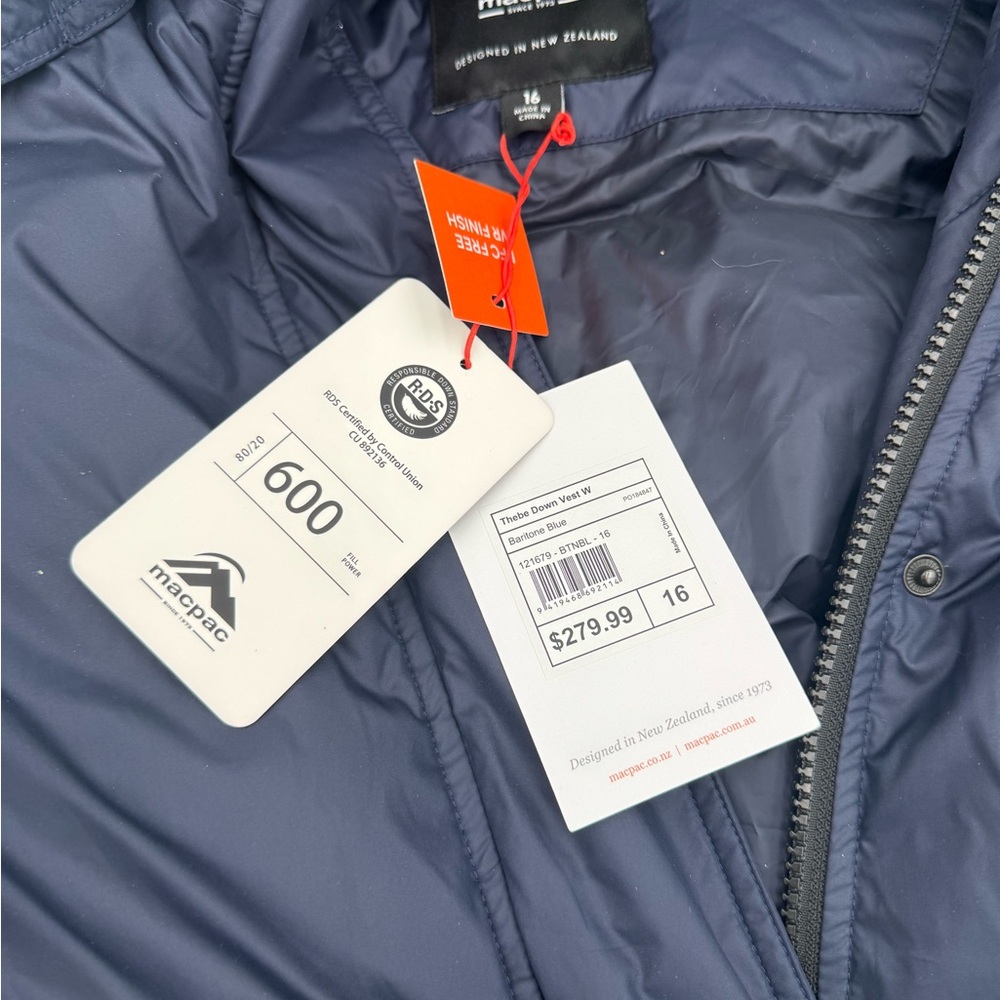 Macpac Navy Blue Hooded Women's Vest - Picture 8 of 15